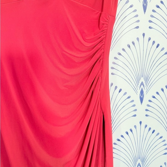 Lauren Ralph Lauren Pink Ruched Wrap Sheath Dress Barbie Pink - Picture 3 of 3